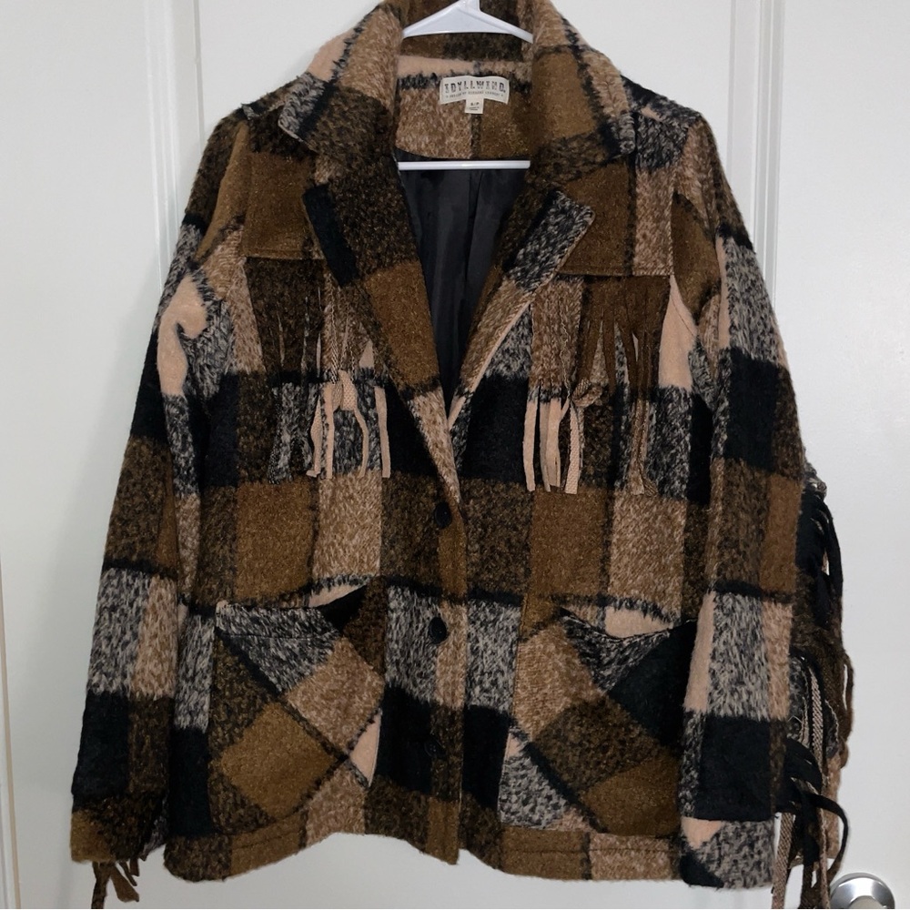 Idyllwind Women's Plaid Jacket - Brown and Black